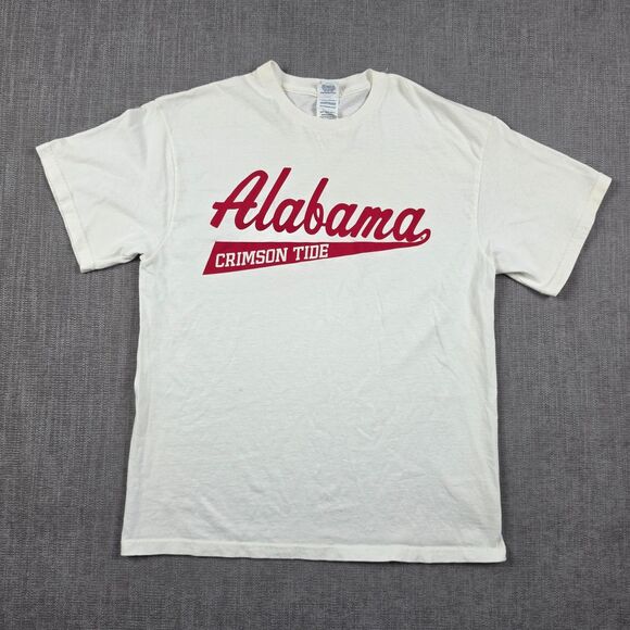 Delta Other - VTG Alabama Crimson Tide Shirt Mens L Delta Pro Weight White Graphic College Tee